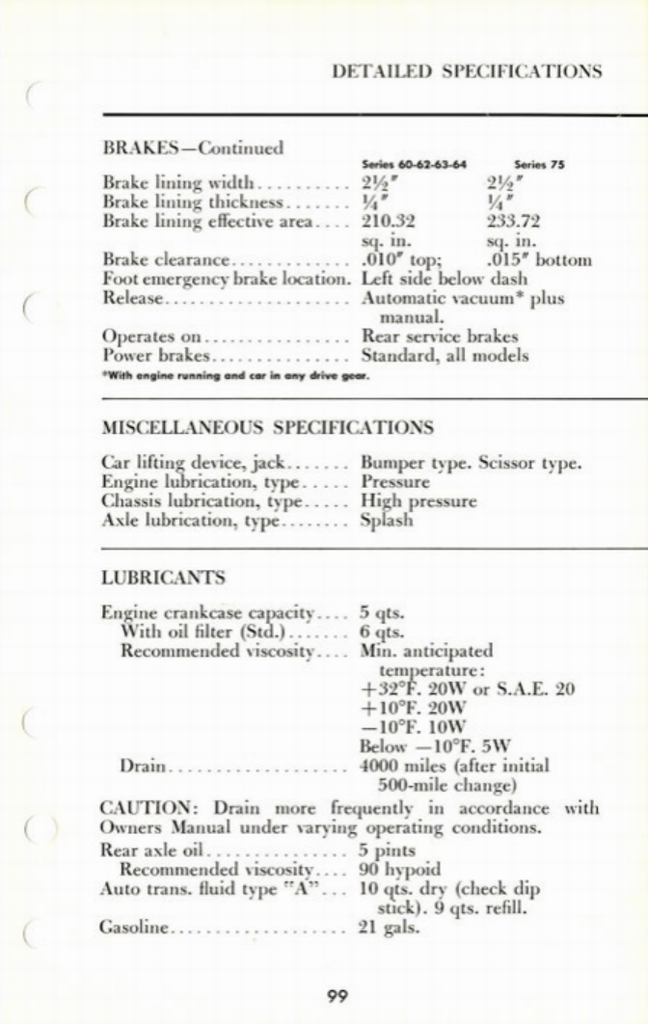 1960 Cadillac Salesmans Data Book Page 7